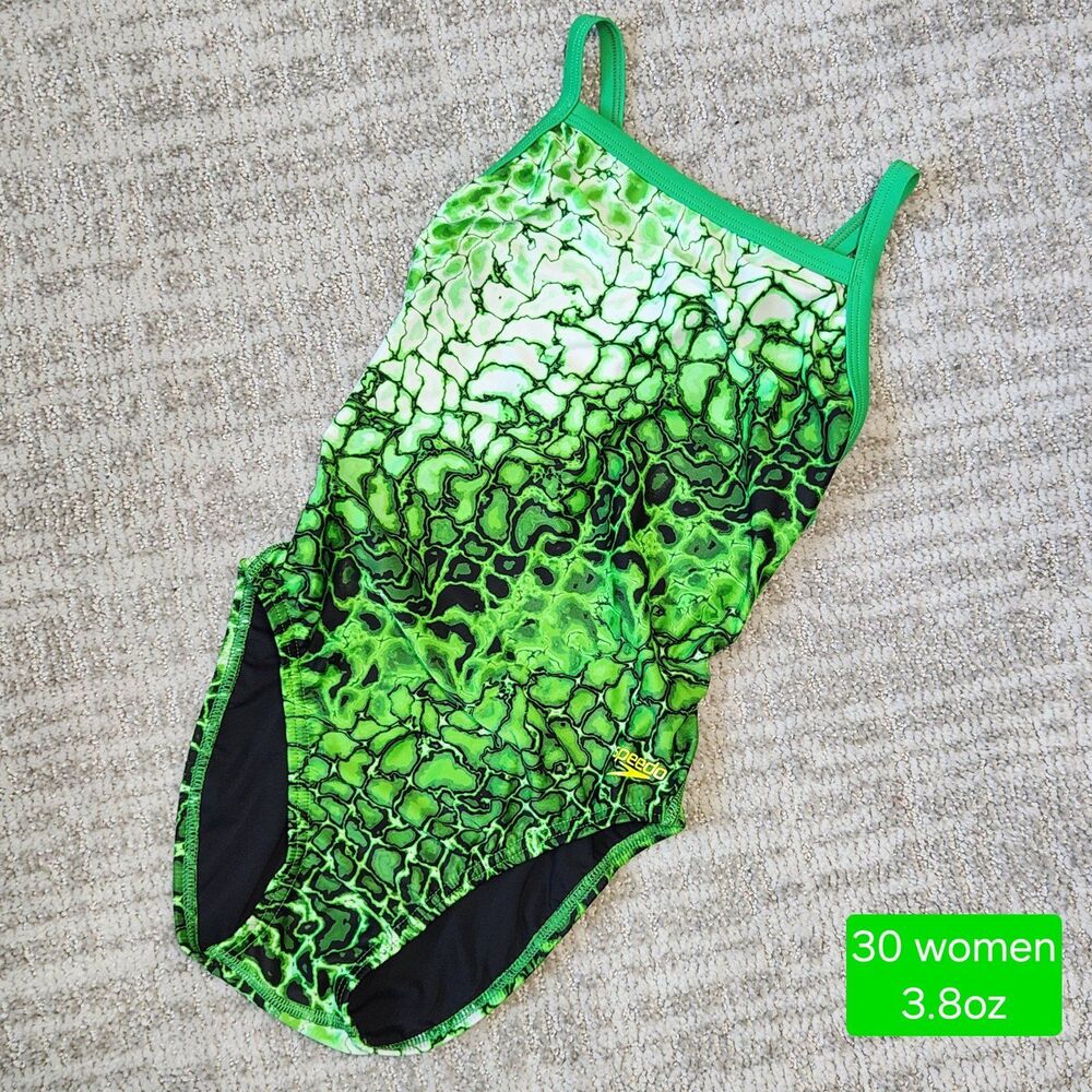 Speedo Women's PowerFlex Eco one-piece swimsuit green size 30